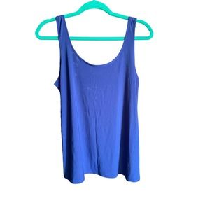 NWT Onzie Womens Glossy Flow Seamless Yoga Tank Top Sleeveless One Size Blue